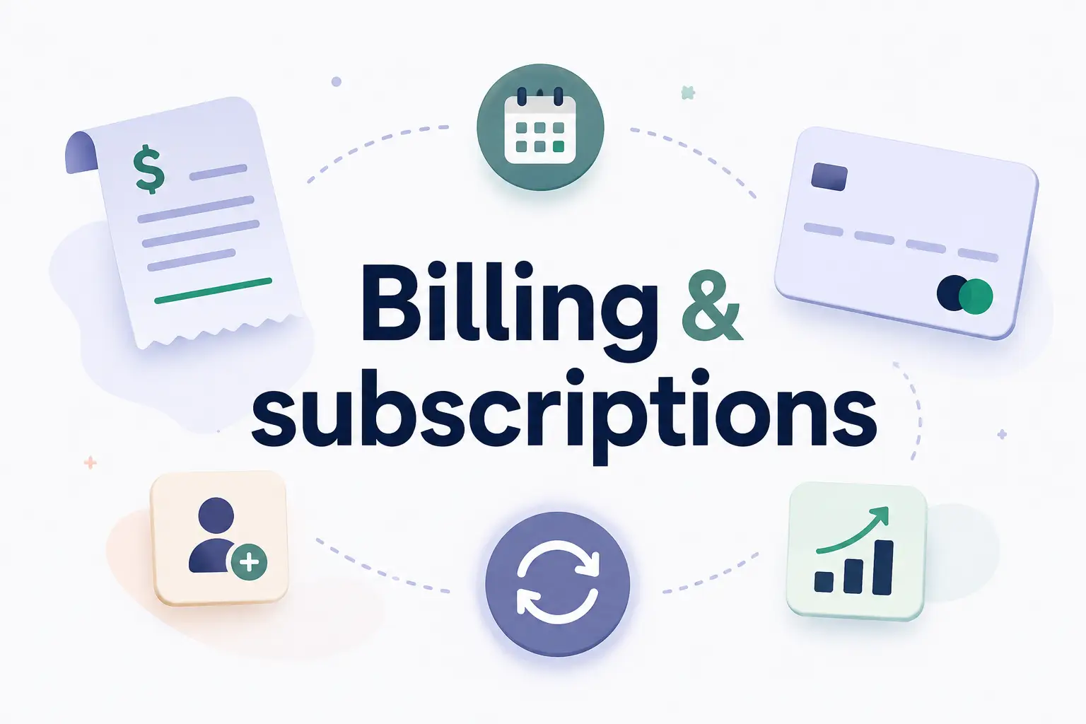 SaaS subscription billing dashboard mockup