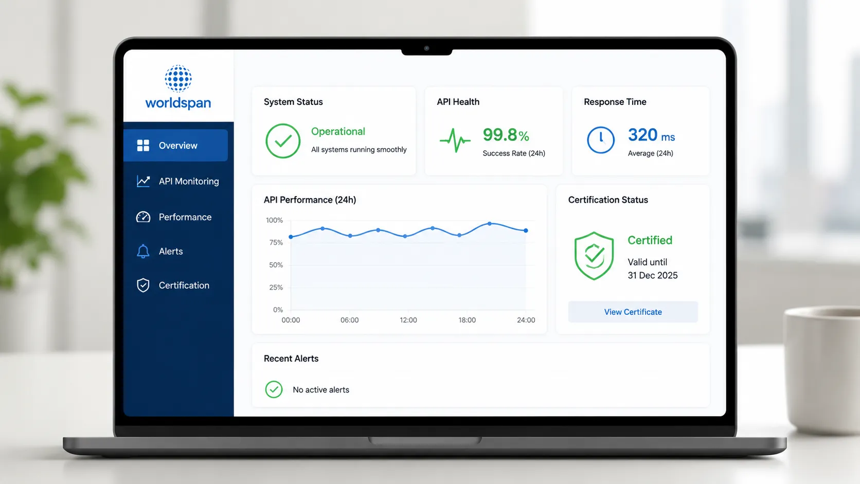 Worldspan API monitoring and certification
