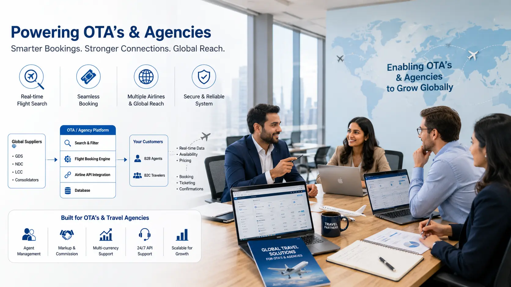 Flight booking engine for agencies and OTAs