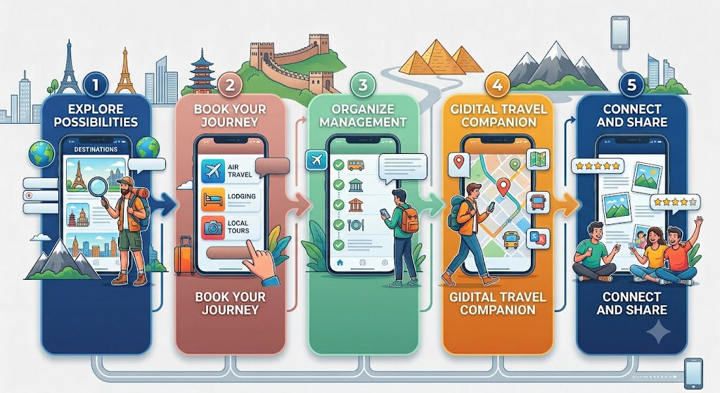 Travel mobile app development process