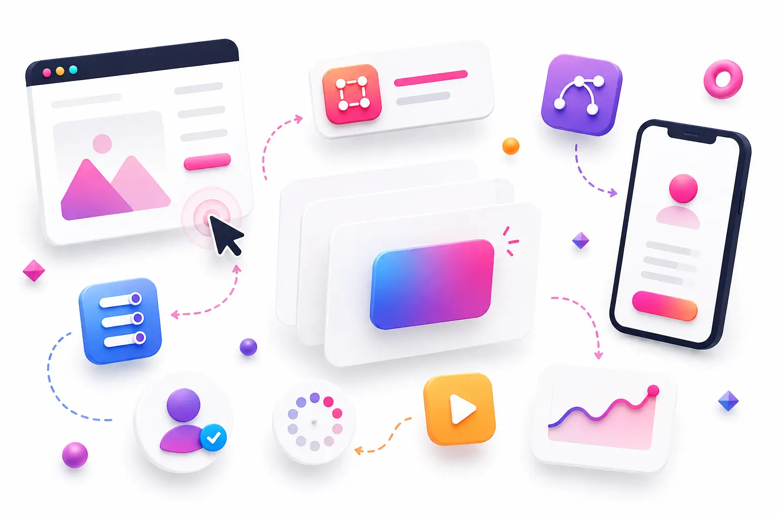 Website hero motion design